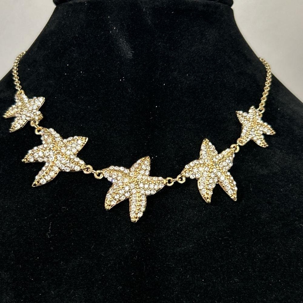 TraciLynn Gold Starfish Embellished Necklace